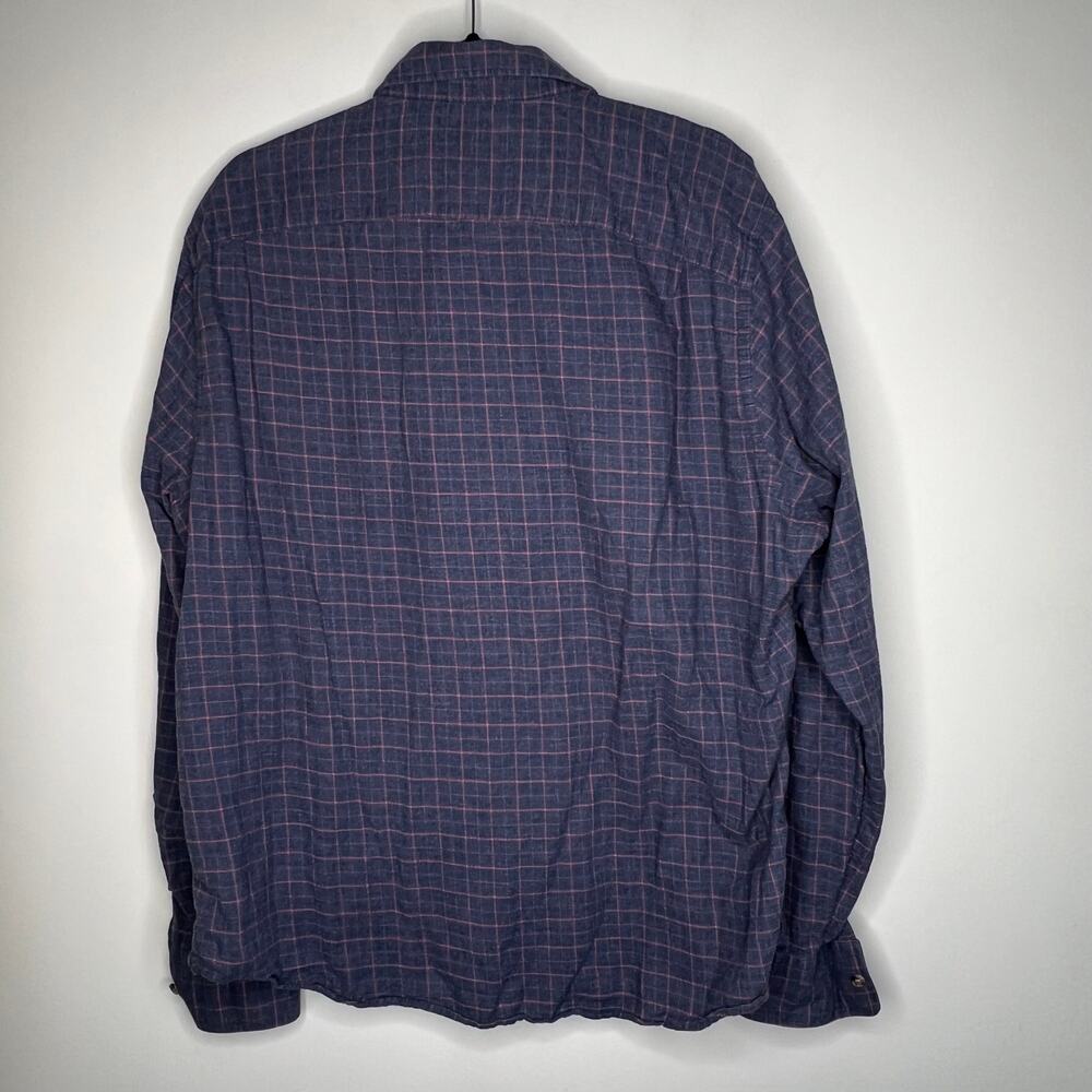 Faherty Men's Navy Check Button Down Shirt Size XL - Picture 4 of 6